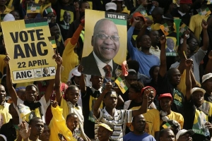 Veselé volební plakáty dodávají voličům ANC naději.